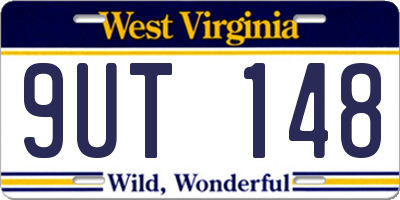 WV license plate 9UT148