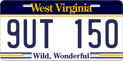 WV license plate 9UT150