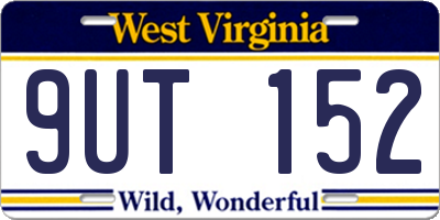 WV license plate 9UT152