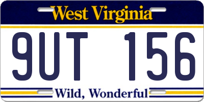 WV license plate 9UT156
