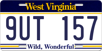 WV license plate 9UT157