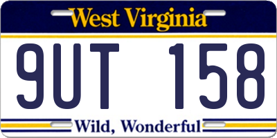 WV license plate 9UT158
