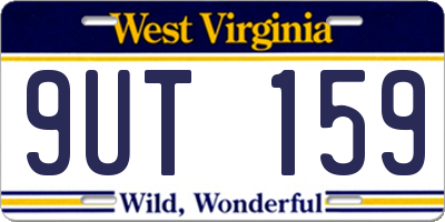 WV license plate 9UT159