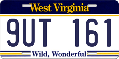 WV license plate 9UT161