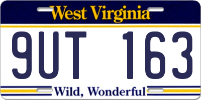 WV license plate 9UT163