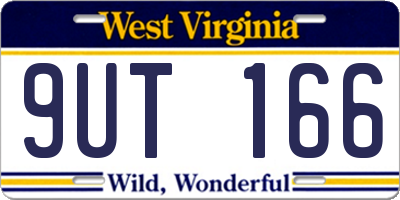 WV license plate 9UT166