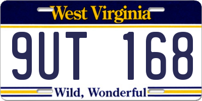 WV license plate 9UT168