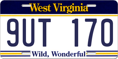 WV license plate 9UT170