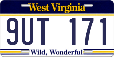 WV license plate 9UT171