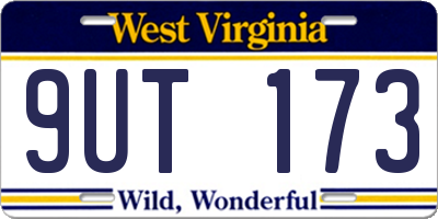 WV license plate 9UT173