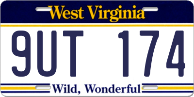 WV license plate 9UT174