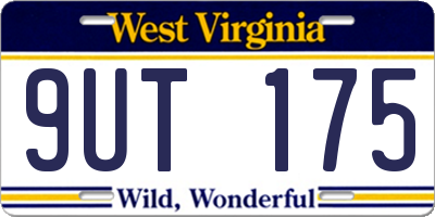 WV license plate 9UT175