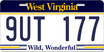 WV license plate 9UT177