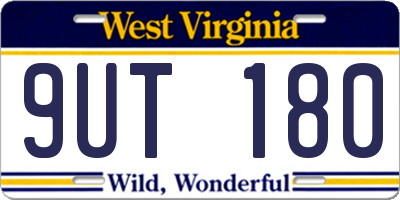 WV license plate 9UT180