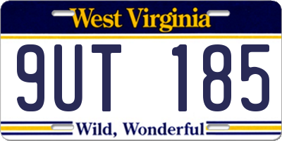 WV license plate 9UT185