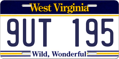 WV license plate 9UT195
