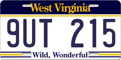 WV license plate 9UT215