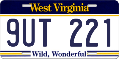 WV license plate 9UT221