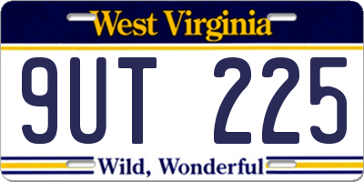 WV license plate 9UT225