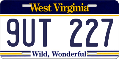 WV license plate 9UT227