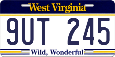 WV license plate 9UT245
