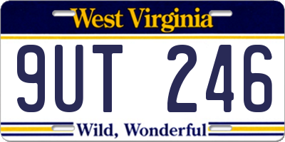 WV license plate 9UT246