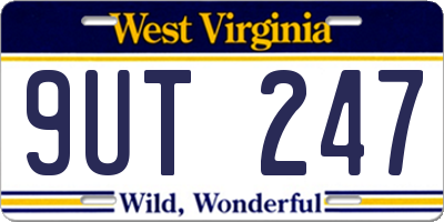 WV license plate 9UT247