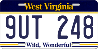 WV license plate 9UT248