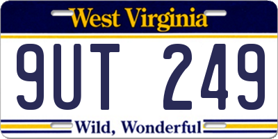 WV license plate 9UT249