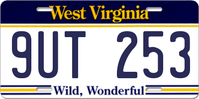 WV license plate 9UT253