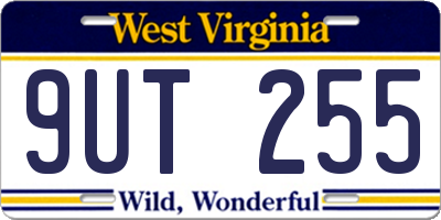 WV license plate 9UT255