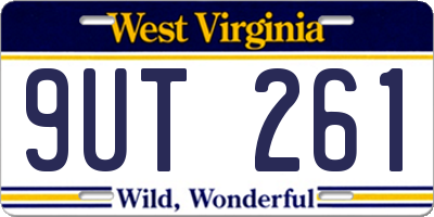 WV license plate 9UT261