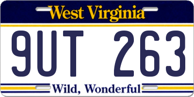 WV license plate 9UT263