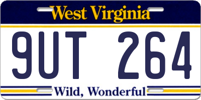 WV license plate 9UT264