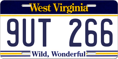 WV license plate 9UT266