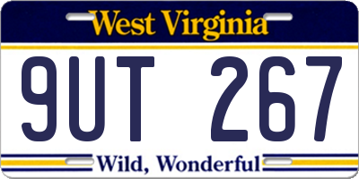 WV license plate 9UT267