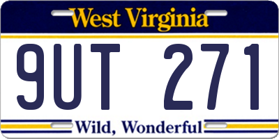 WV license plate 9UT271