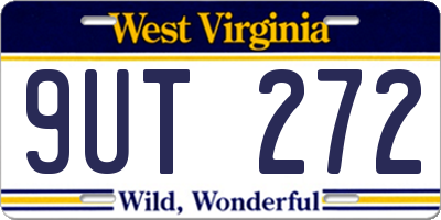 WV license plate 9UT272