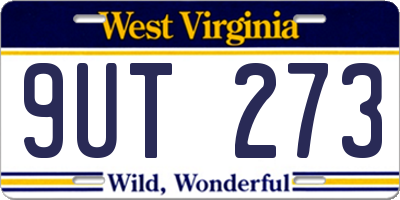 WV license plate 9UT273