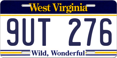 WV license plate 9UT276