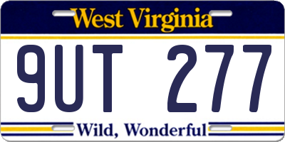 WV license plate 9UT277