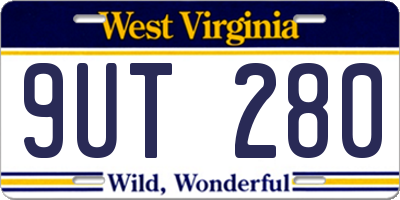 WV license plate 9UT280