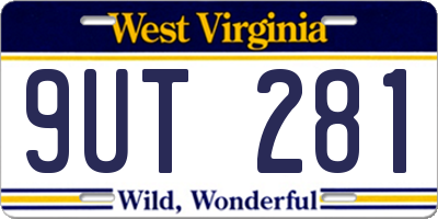WV license plate 9UT281