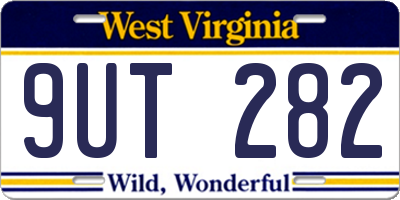 WV license plate 9UT282