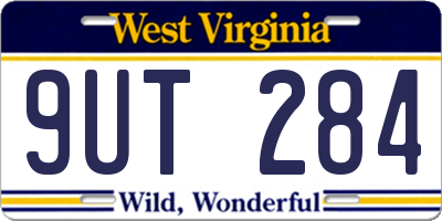 WV license plate 9UT284