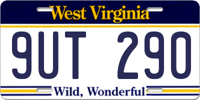 WV license plate 9UT290