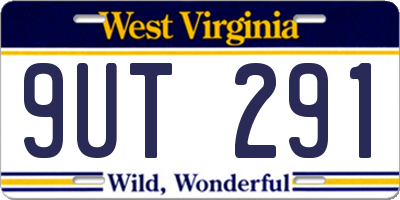 WV license plate 9UT291