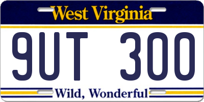 WV license plate 9UT300