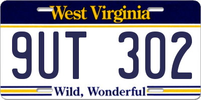 WV license plate 9UT302