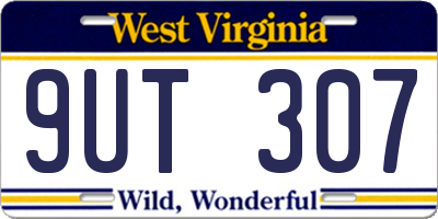 WV license plate 9UT307